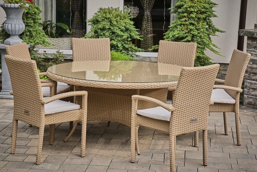 Classic Lux garden set, Beige rattan, Beige, Beige