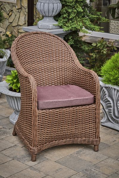 Zestaw ogrodowy Olivia Korfy, Tobacco rattan, Tobacco, Szary