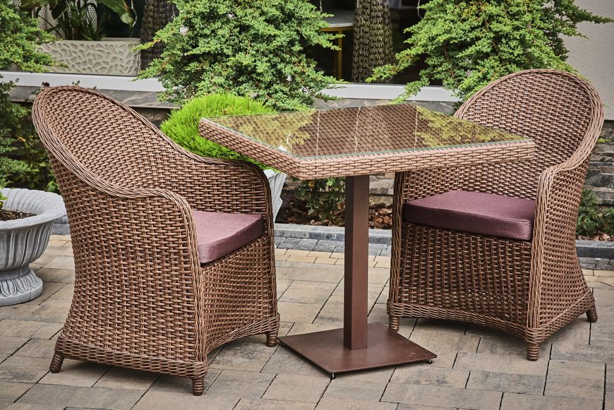 Olivia Korfy garden set, Tobacco rattan, Tobacco, Gray