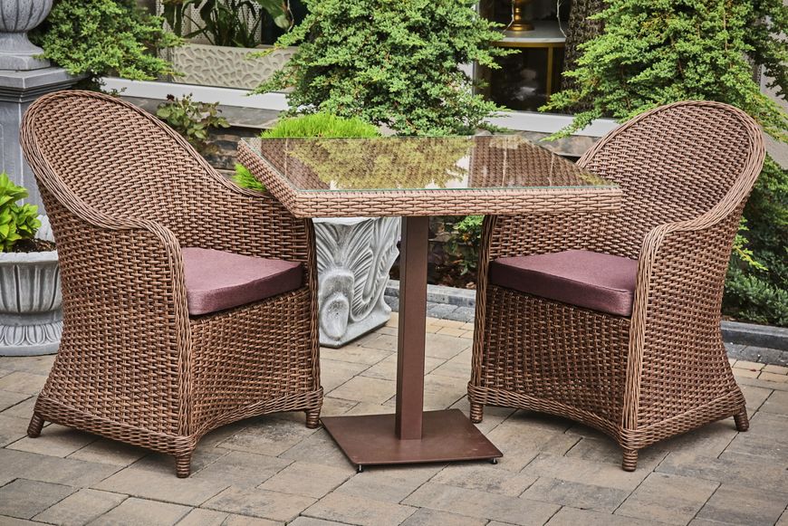 Olivia Korfy garden set, Tobacco rattan, Tobacco, Gray