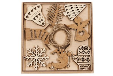 Set of pendants in a box “Fairy tale adventure”, plywood, 24 pcs