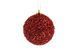 Plastic ball &ldquo;Fluffy&rdquo;, tinsel decor, red color, D-60, Red