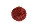 Plastic ball &ldquo;Fluffy&rdquo;, tinsel decor, red color, D-60, Red