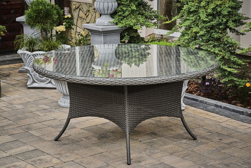 Olivia Quattro garden set, Gray rattan, Grey, Beige