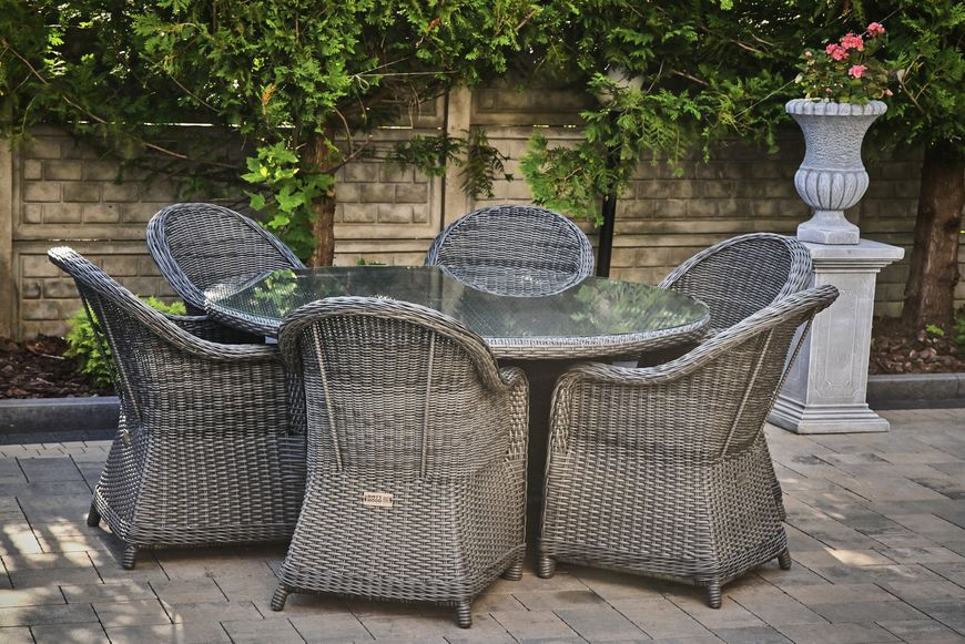 Ofelia Lux garden set, Gray rattan, Grey, Beige