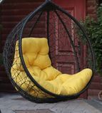 Armchair to COCOON SMART (without stand and pillow), Black rattan, Black