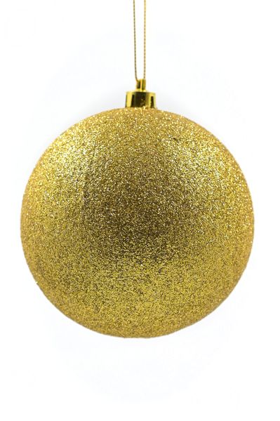 Plastic ball, glitter decor, gold color, D-30, Gold