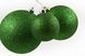 Plastic ball, glitter decor, green color, D-60, Green