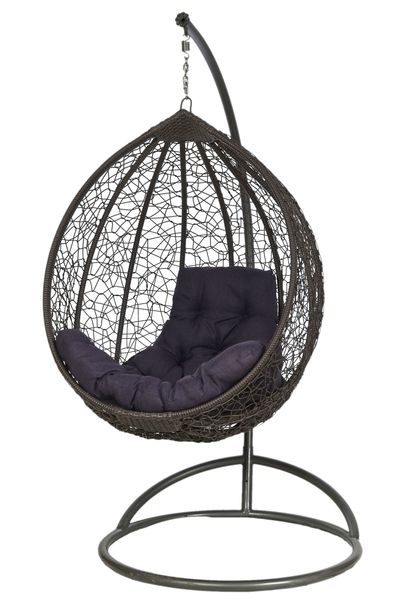 Chair-swing COCON, Anthracite rattan, Anthracite, Gray