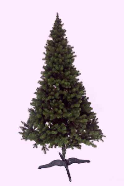 Artificial Christmas tree with cones, cast plastic, color dark green, light green, 2.1, Dark Green