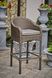 Rattan bar chair DUBLIN, Black and beige rattan, Almond, Gray