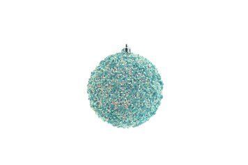 Plastic ball, sequin decor, blue color, D-60, Blue