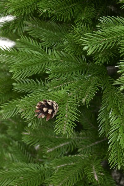 Artificial Christmas tree "Scottish" with cones, molded plastic, light green color, 2.1, Light Green, 120 sm