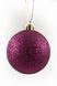 Plastic ball, glitter decor, crimson color, D-60, Crimson