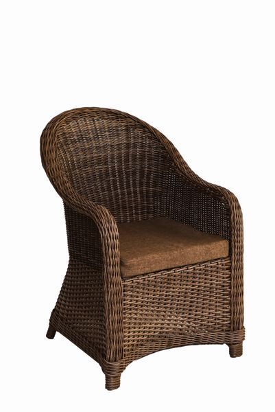 Garden set OFELIA MINI, Tobacco rattan, Tobacco, Gray