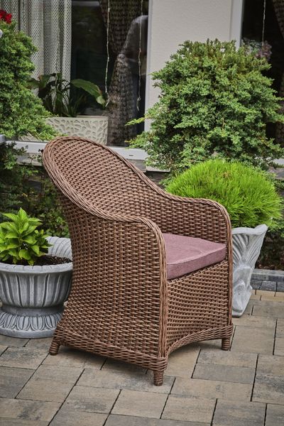 Ofelia Mini garden set, Tobacco rattan, Tobacco, Gray