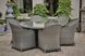 Olivia Lux garden set, Gray rattan, Grey, Beige