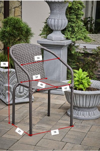 Rattan chair KOSMEIA, Tobacco rattan, Tobacco