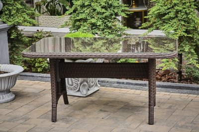 Amelia Midl rattan table, Brown rattan, Brown