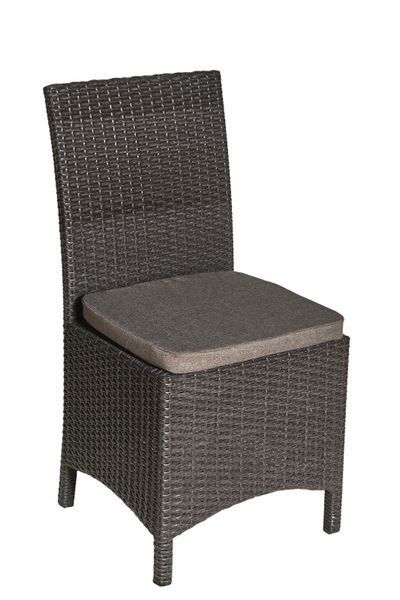 Krzesło rattanowe GRACE, Antracyt rattan, Antracyt, Beżowy