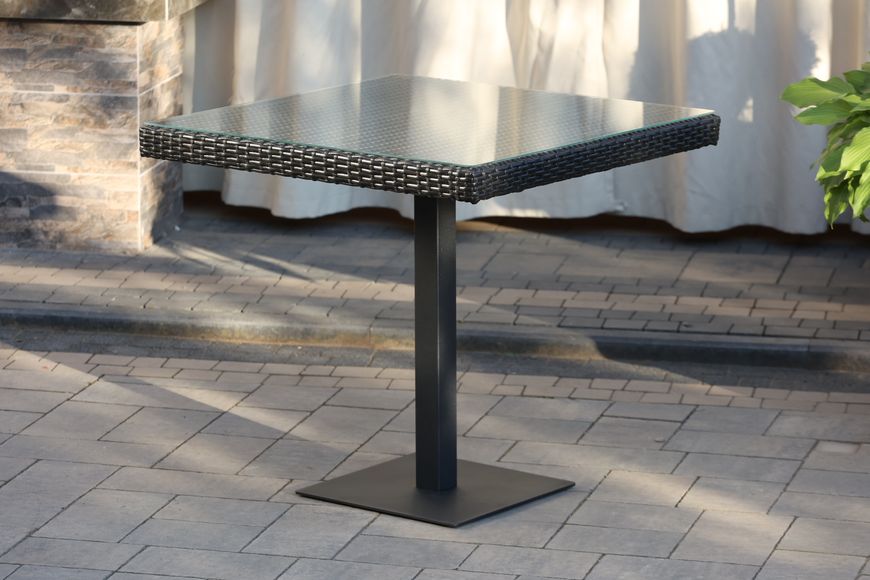 Corfu rattan table, Black rattan, Black