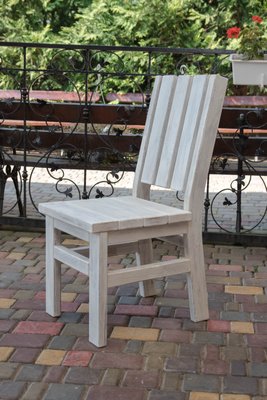 Chair Komfu wood 2, Mustard-white