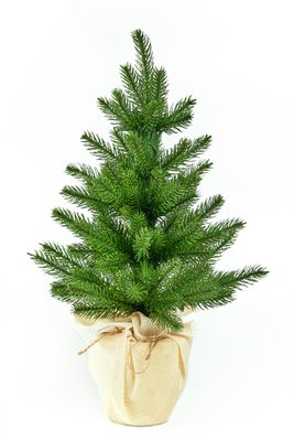 Artificial Christmas tree “New Year’s mini”, cast plastic, light green, in a pot, 0,4 m, 40 cm, Light Green