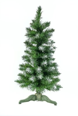 Artificial Christmas tree “European”, PVC, dark green color, white ends, 0.75m
