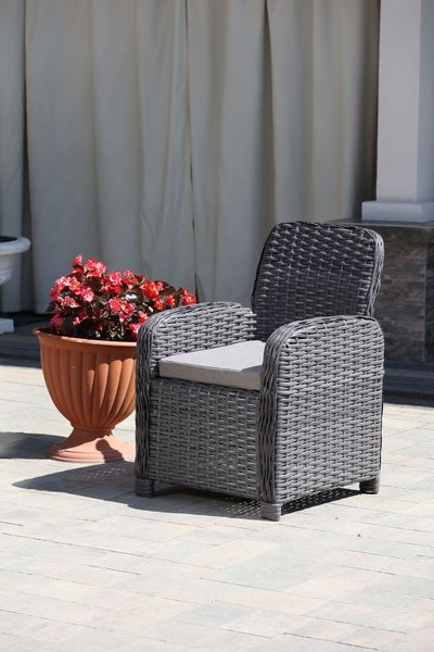 Garden set AMELIA, Anthracite rattan, Anthracite, Beige