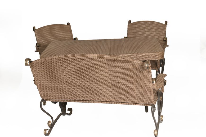 Zestaw ogrodowy Milan, Tobacco rattan, Tobacco