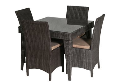 Set VANILLA MINI, Anthracite rattan, Anthracite, Gray