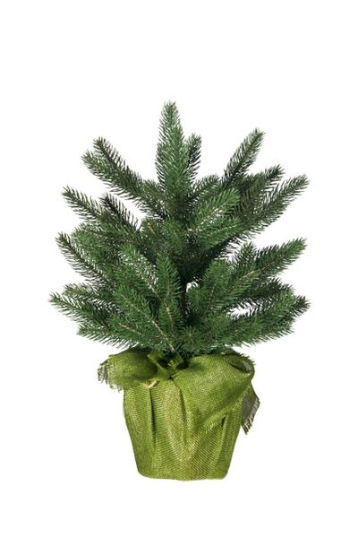 Sztuczna choinka “Christmas w doniczce”, plastik odlewany, kolor zielony, 45 cm, Green