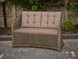 Rattan sofa OFELIA, Almond rattan, Almond, Beige