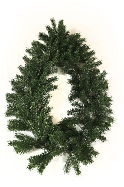 Artificial garland &ldquo;Bukovynska&rdquo;, molded plastic, dark green color, 1.8m
