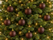 Plastic ball, glitter decor, brown color, D-60, brązowy