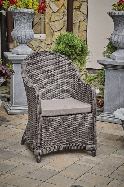 Garden set Olivia, Anthracite rattan, Anthracite, Beige