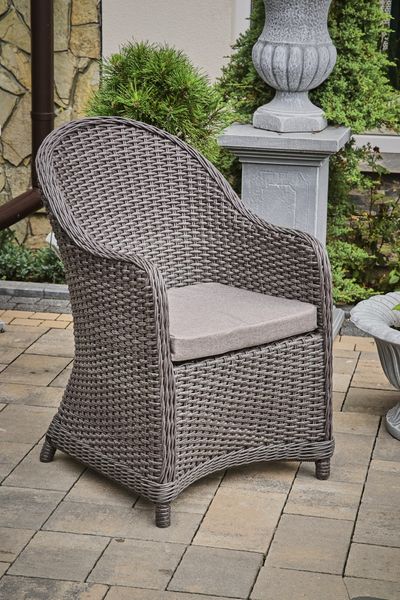 Garden set Olivia, Anthracite rattan, Anthracite, Beige