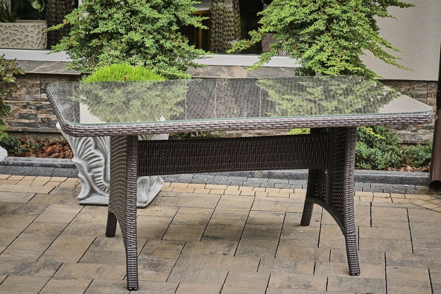 Garden set Olivia, Anthracite rattan, Anthracite, Beige