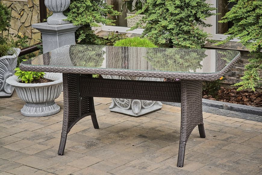 Garden set Olivia, Anthracite rattan, Anthracite, Beige