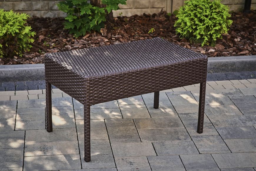 Emma rattan table, Brown rattan, Brown